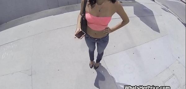  Latina teen from street loves my cock on camera